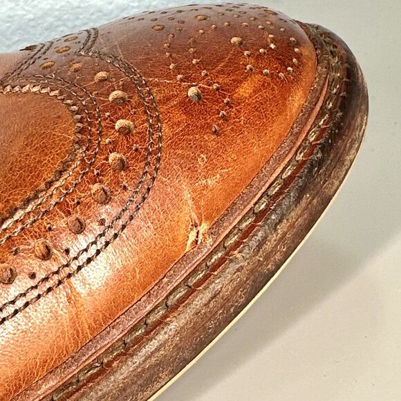 Allen Edmonds McTavish Shoes Brown Wingtip Leather Dress Dainite Mens Size 9 D main image 7
